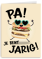 verjaardagskaart met hamburger voor pa