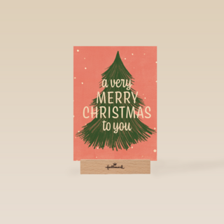 Kerstkaart kerstboom a very merry Christmas to you