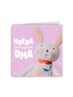 Felicitatiekaart hoera overgrootoma