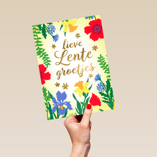 Pasen kaart lieve lentegroetjes
