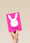 Pasen kaart Paashaas Happy Easter