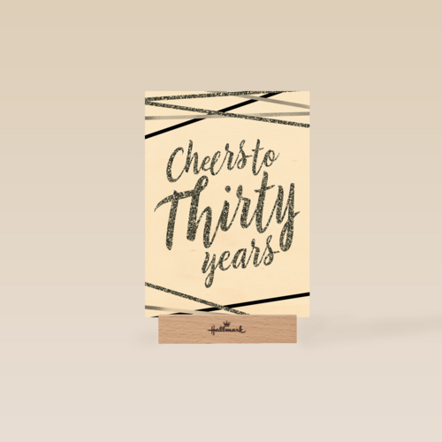 Verjaardagskaart Cheers to 30 years