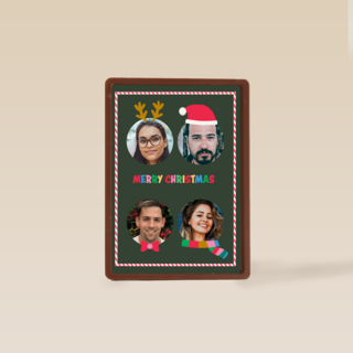 Merry Christmas fotokaart 4 fotos 