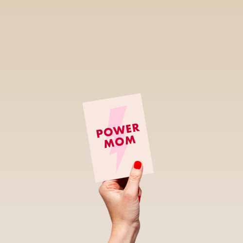 Moederdagkaart Hip Power mom