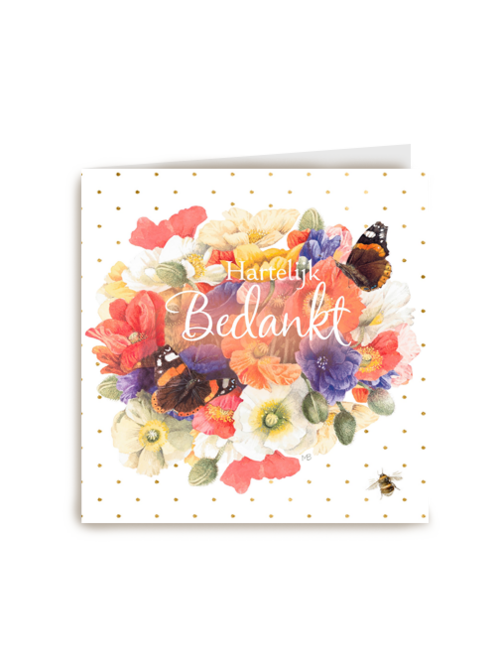 Kaart flowers by Marjolein Bastin Bloemen bedankt