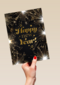 Nieuwjaar Happy New Year zwart