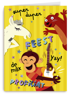 Lentefeest aap gitaar