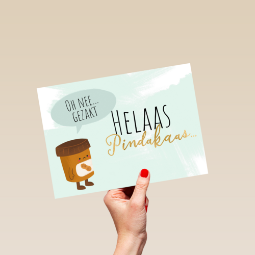 Helaas pindakaas gezakt
