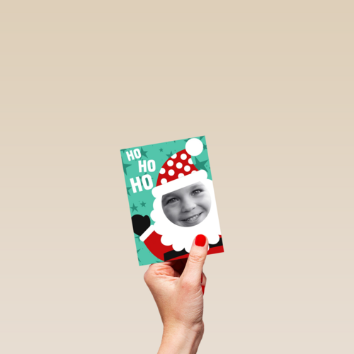hohoho grappige fotokaart kids