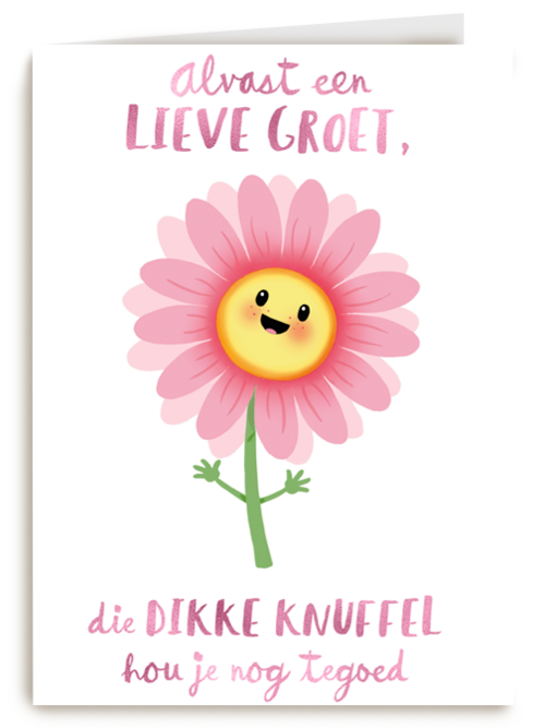 moederdag kaart klassiek alvast een lieve groet