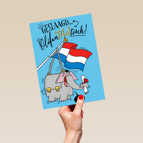 Geslaagd kaart Olifantantastisch