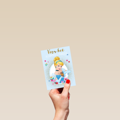 Verjaardagskaart Disney Assepoester