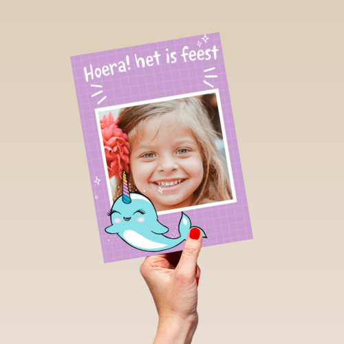 hoera het is feest met een narwal