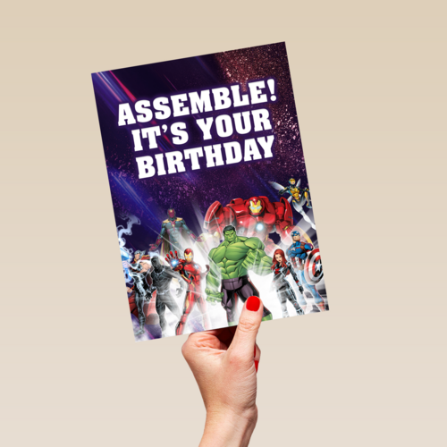 avengers assemble its your birthday verjaardagskaart
