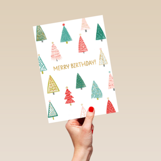 Kerstkaart Speciale momenten Kerst verjaardag Merry birthday