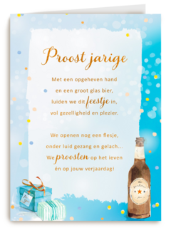 Verjaardagskaart Proost jarige More than words