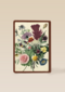 studio art kaart van schilderij met bloemen blanco