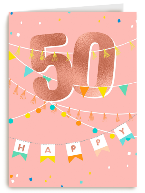 Verjaardagskaart happy 50