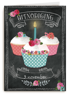 uitnodiging cupcake