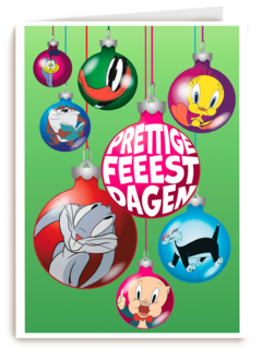 prettige feestdagen met de looney tunes