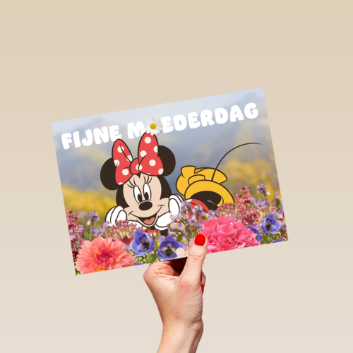 Moederdag kaart Minnie Mouse