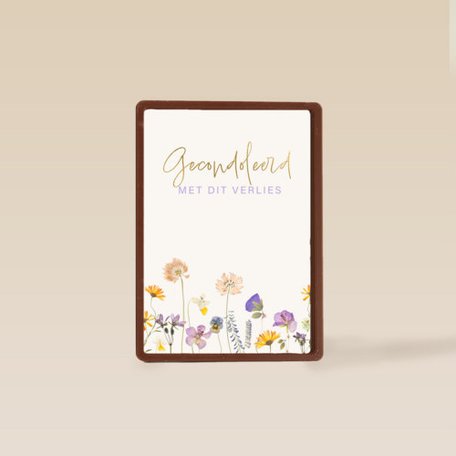 Veldbloemen condoleancekaart