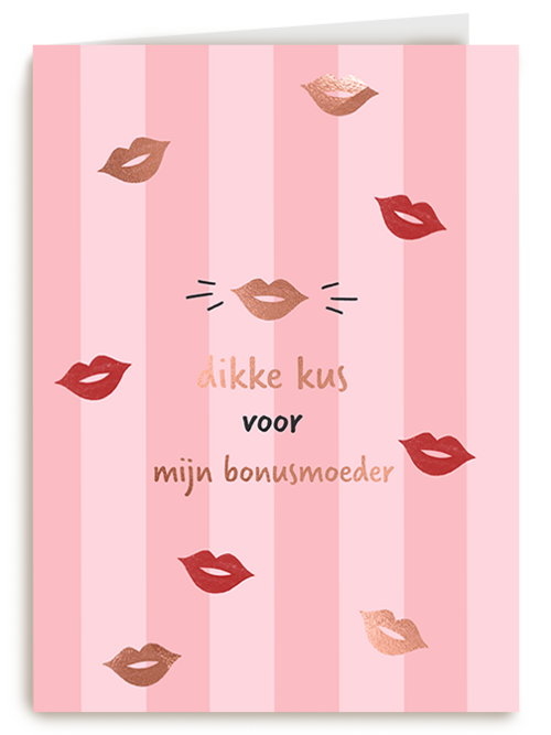 Kaart Hallmark | Moederdag | Moederdag Dikke Kus Roze