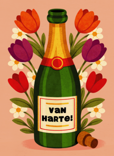 Verjaardag Bloemen En Champagne