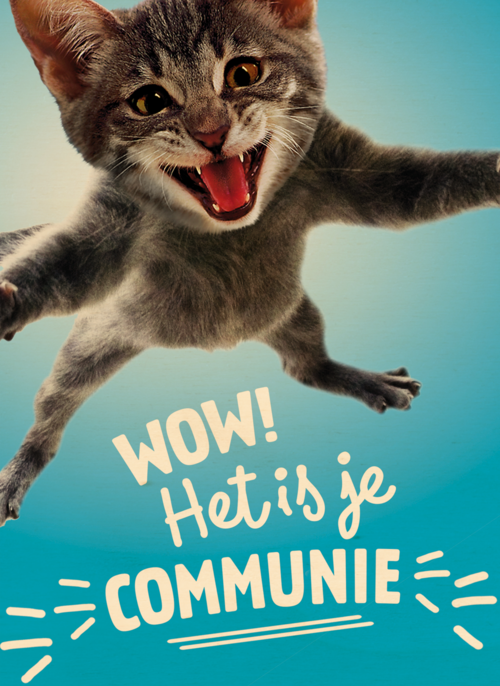 Houten Kaart Communie | Houten Kaart Hallmark | Communie | Wow Het Is Je Communie