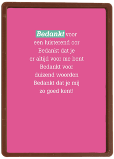 bedankt voor een luisterend oor