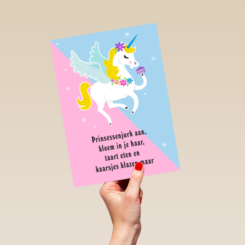 unicorn prinsessenjurk aan