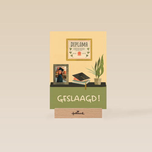 geslaagd fotokaart bureau met foto