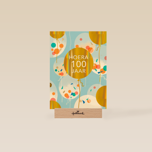 100 jaar confetti ballon