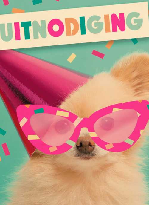 Houten Kaart Kinderfeest | Houten Kaart Hallmark | Kinderfeest | Een Uitnodiging Van Deze Partyhond