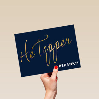 bedankt kaart zakelijk he topper