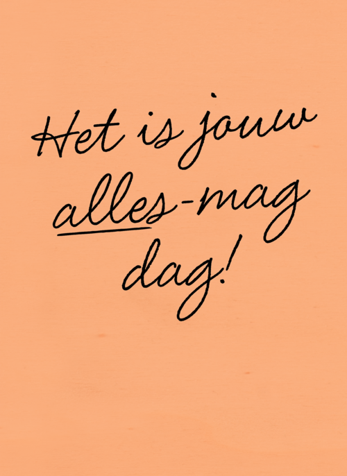 Verjaardagskaart hip Het is jouw alles mag dag
