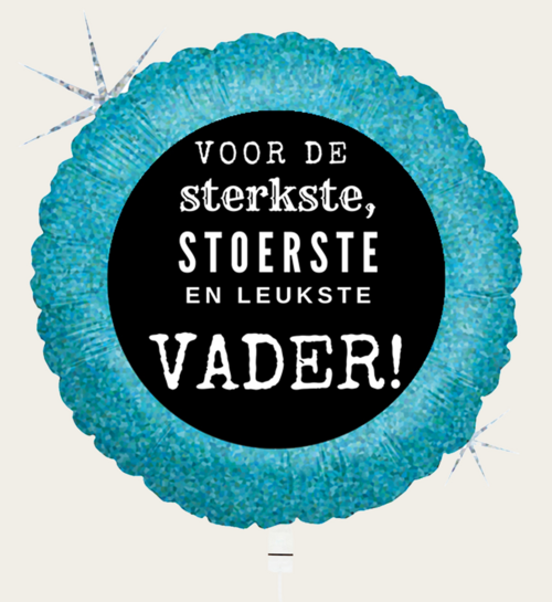 Ballon Sterkste, Stoerste en Leukste Vader Zwart Blauw