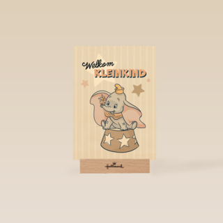 Welkom kleinkind felicitatie met Dombo van Disney