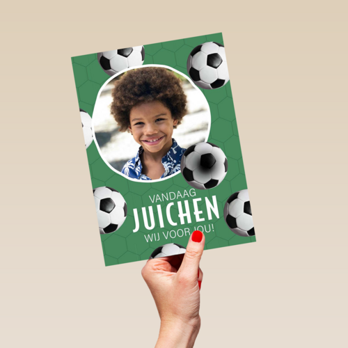Fotokaart voetbal verjaardag