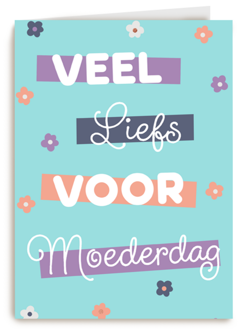 Moederdagkaart veel liefs voor Moederdag