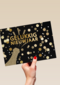 gelukkig nieuwjaar met glitterchampagne