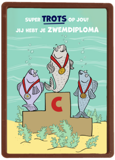 Zwemdiploma C kaart trots op jou
