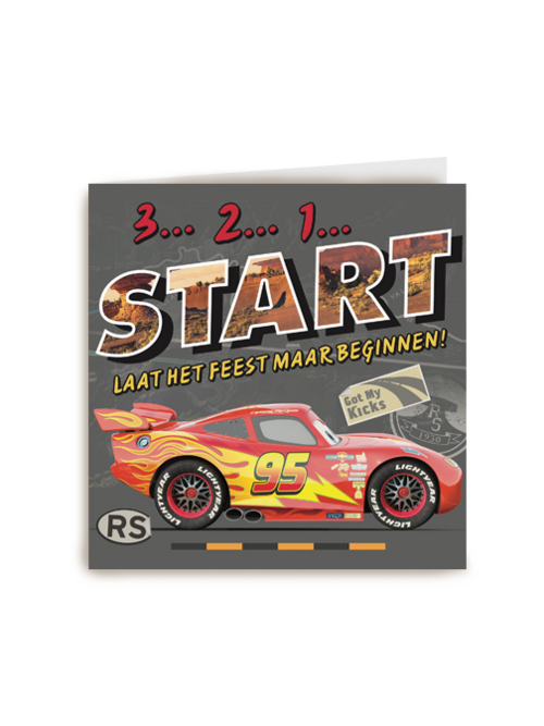 Verjaardagskaart Hallmark | Disney Cars 3 2 1 Start Laat Het Feest Beginnen