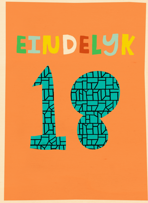 Verjaardagskaart Eindelijk 18 jongen man