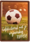 Verjaardagskaart voetbal topper