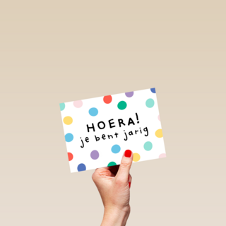 verjaardag kaart stijlvol hoera je bent jarig