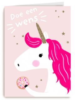 een wens van een eenhoorn met donut