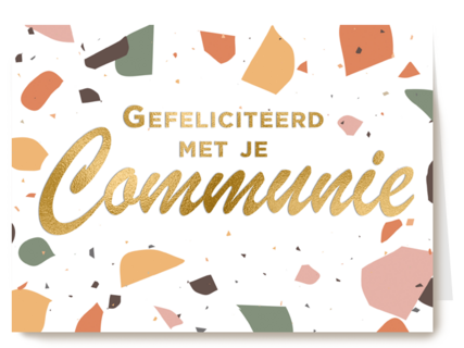 Stijlvolle kaart communie