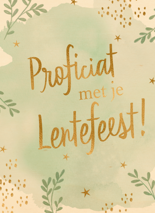 Houten Kaart Lentefeest | Houten Kaart Hallmark | Lentefeest | Proficiat Met Je Lentefeest Planten