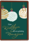 Kerstkaart kerstballen stijlvol